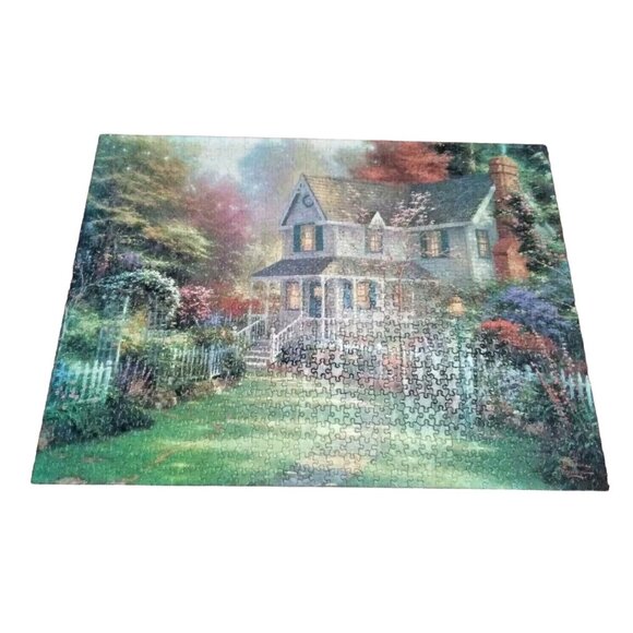 Ceaco Thomas Kinkade Victorian Garden II 1000 Piece Jigsaw Puzzle Complete - Picture 4 of 8